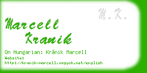 marcell kranik business card